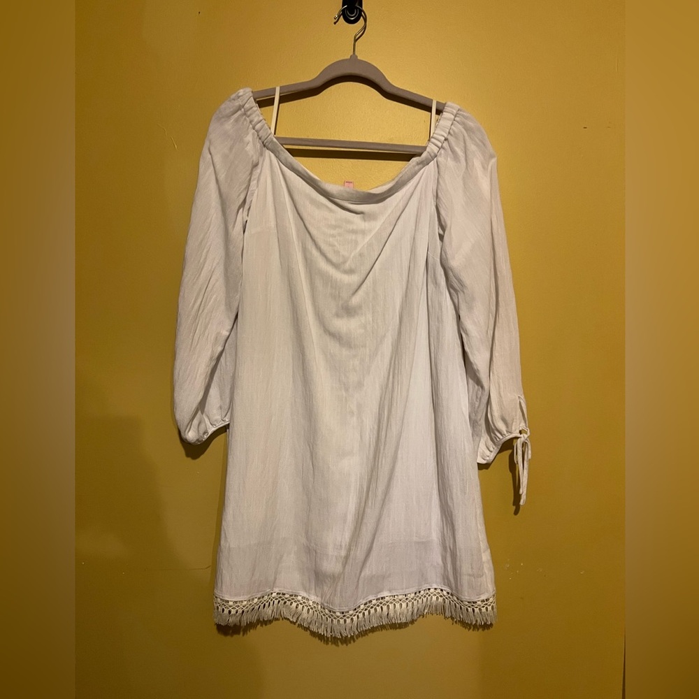 Linen Lily Pulitzer Off-shoulder Dress
